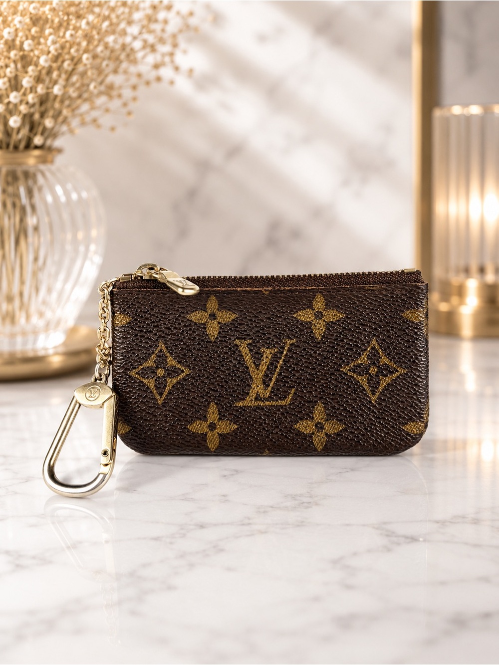 Louis Vuitton Monogram Canvas Pochette Clés Key Pouch | Box Included | CA1100